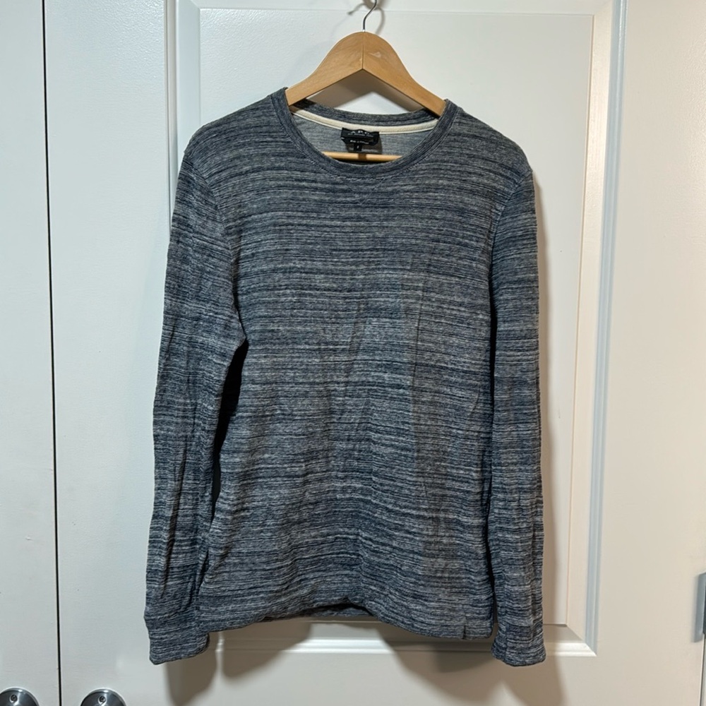 A.P.C.  Blue and white cotton crewneck sweatshirt size small